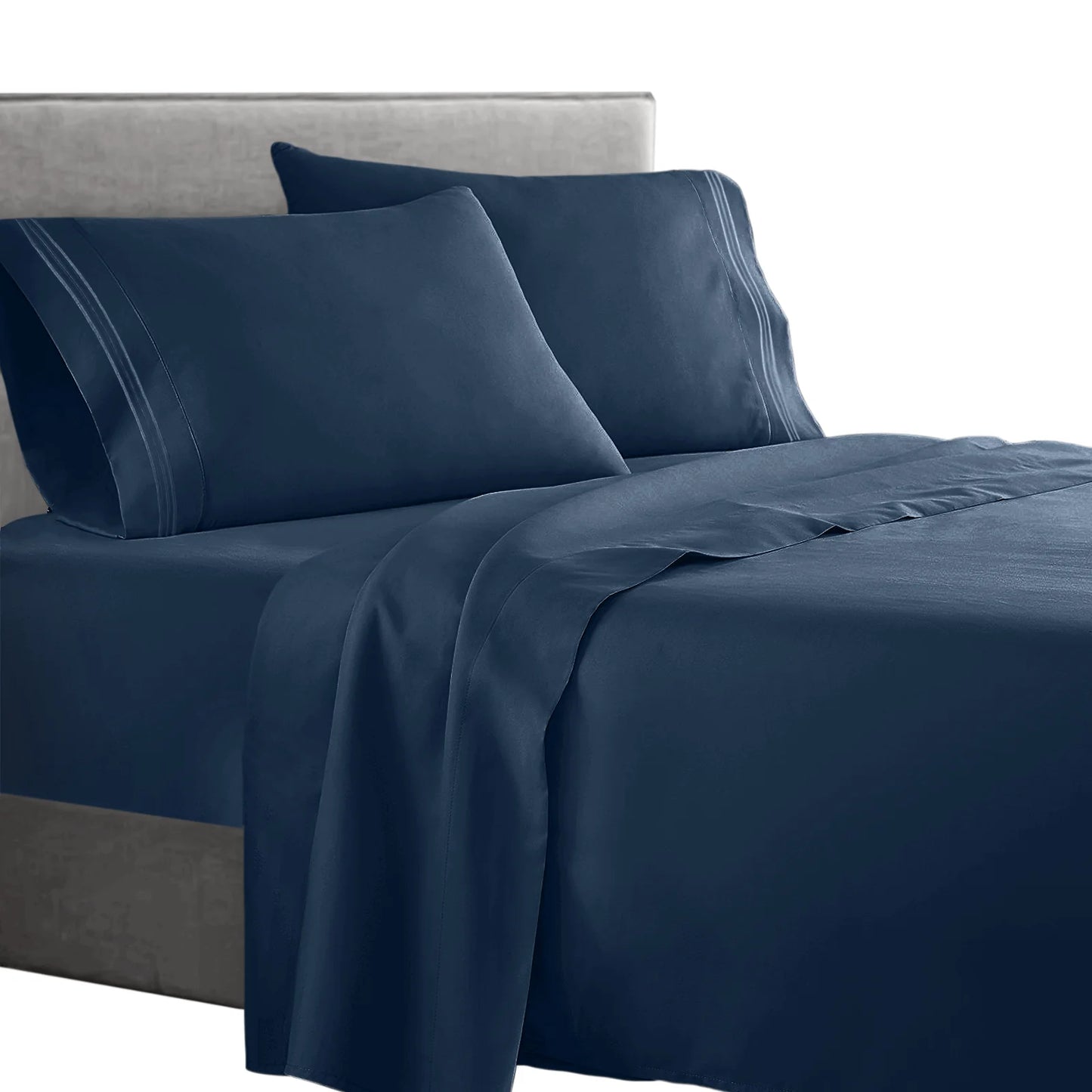 Full 1800 Thread count soft feel bed sheet set
