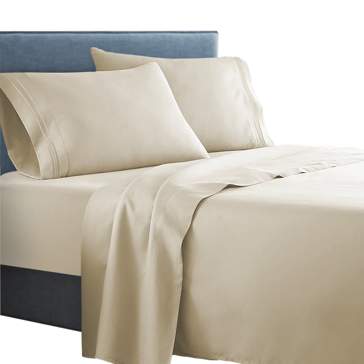 Full 1800 Thread count soft feel bed sheet set