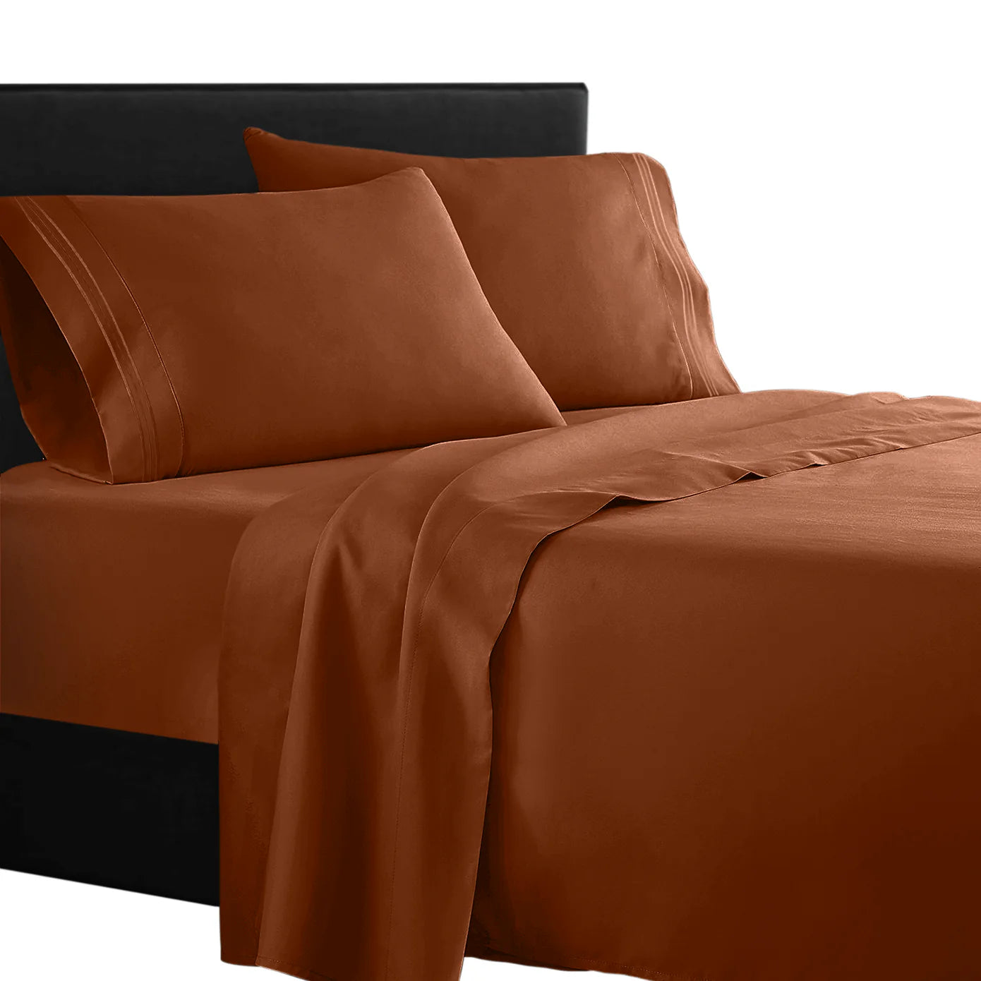 Full 1800 Thread count soft feel bed sheet set
