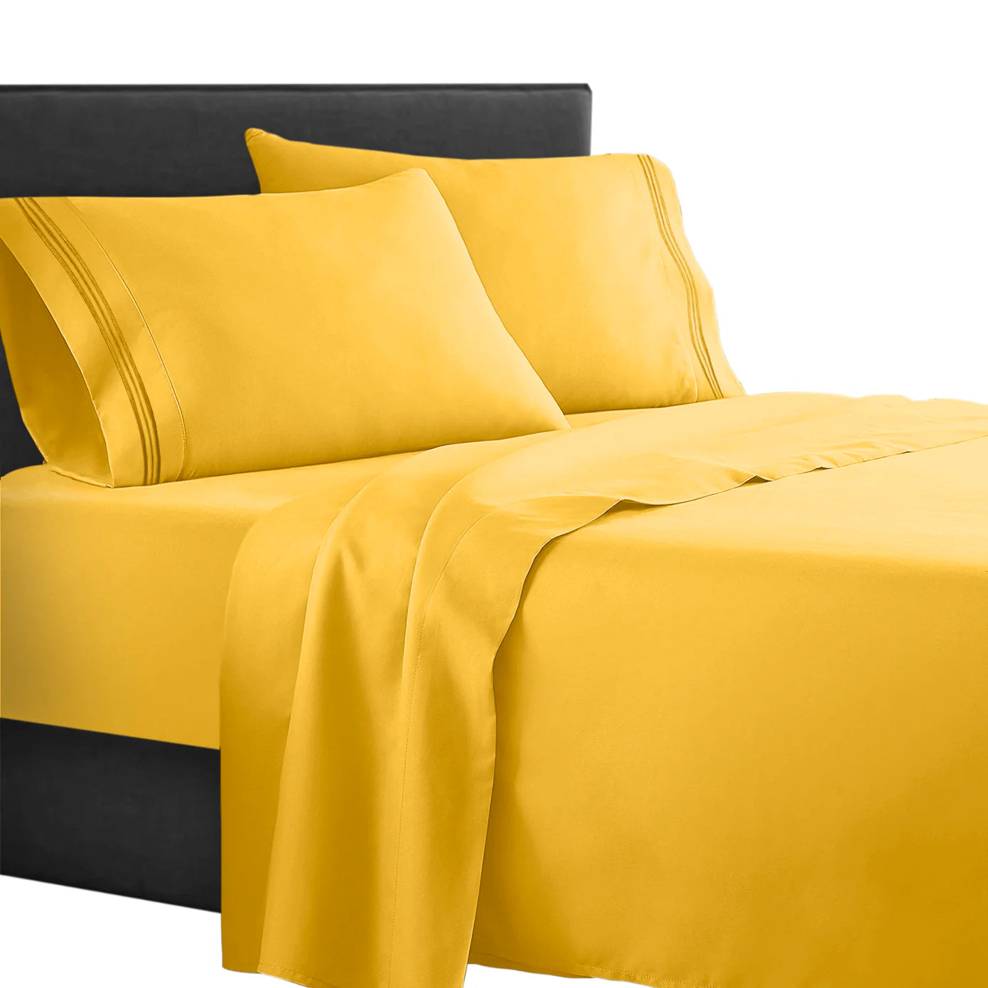 Full 1800 Thread count soft feel bed sheet set